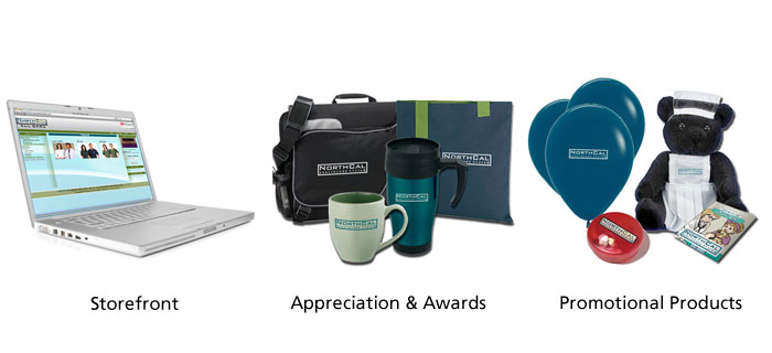 Storefront, appreciation & awards, promotional products