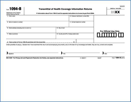 1094BT50 Tax Form